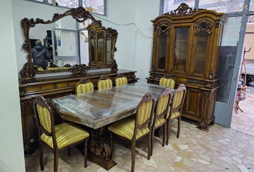 Antika Masif Yemek Odası Takımı