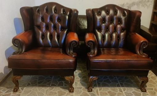 Antika Alanlar Orjinal Deri Çift Berjel 