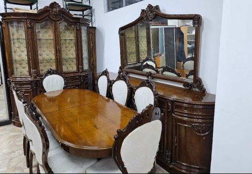 Antika Markuterli Yemek Odası Takımı