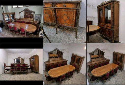 Antika Pirinç Yemek Odası Meteburonz